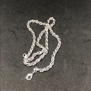 Jewelry | 14kgp Silver Rope Chain 
